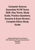 Computer Science Essentials PLTW Terms 2026 &vert; Key Terms&comma; Study Guide&comma; Practice Questions&comma; Answers & Exam Review