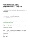 LASER CERTIFICATION ACTUAL&NewLine;COMPREHENSIVE STUDY GUIDE 2026&NewLine;