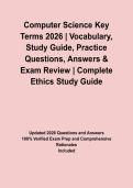 Computer Science Key Terms 2026 &vert; Vocabulary&comma; Study Guide&comma; Practice Questions&comma; Answers & Exam Review