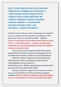 PHGY 216 MIDTERM & FINAL EXAM ACTUAL EXAM 2026 &vert; PRINCIPLES OF MAMMALIAN PHYSIOLOGY II &vert;&vert; MOST RECENT EXAM 2026&vert;2027