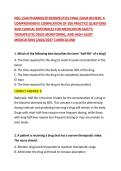 NSG 1540 PHARMACOTHERAPEUTICS FINAL EXAM REVIEW&colon; A COMPREHENSIVE COMPILATION OF 200 PRACTICE QUESTIONS AND CLINICAL RATIONALES FOR MEDICATION SAFETY&comma; THERAPEUTIC DRUG MONITORING&comma; AND HIGH-ALERT MEDICATIONS &lpar;2026&sol;2027 CURRICULUM&rpar;