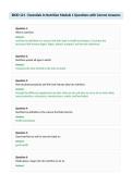 BIOD 121 - Essentials in Nutrition Module 1 Questions with Correct Answers