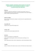 APHON CHEMO CERTIFICATION WITH ACCURATE QUESTIONS AND ANSWERS GRADED A&plus; AND A GUARANTEED PASS 2026-2027