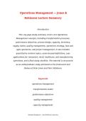  Operations Management &mdash; Jones & Robinson Lecture Summary