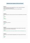 Biodiversity Exam Questions with Correct Answers