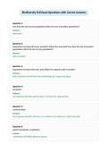 Biodiversity Full Exam Questions with Correct Answers