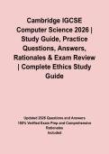 Cambridge IGCSE Computer Science 2026 &vert; Study Guide&comma; Practice Questions&comma; Answers&comma; Rationales & Exam Review