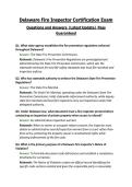 Delaware Fire Inspector Certification Exam Questions and Answers &vert;Latest Update&vert; Pass Guaranteed