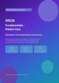 NR226 Final Comprehensive Practice Exam &ndash; Questions with Answers & Detailed Explanations &vert; Fundamentals&colon; Patient Care