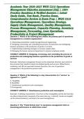 Academic Year 2026&ndash;2027 WGU C215 Operations Management Objective Assessment &lpar;OA&rpar; &vert; 190&plus; Practice Questions & Verified Answers &vert; Latest Study Guide&comma; Test Bank&comma; Practice Exam&comma; Comprehensive Review & Exam Prep &vert; WGU C215 Operations Management&comma; Operations Str