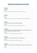 Biodiversity Exam Questions with Correct Answers