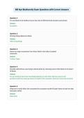 Bill Nye Biodiversity Exam Questions with Correct Answers