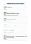 Biodiversity Exam Questions with Correct Answers