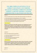 NSG 4800 COMPS EXAM WITH ACTUAL &NewLine;CORRECT QUESTIONS AND VERIFIED &NewLine;DETAILED ANSWERS&vert; CURRENTLY TESTING &NewLine;VERSION &vert; ALREADY GRADED A&plus;&vert;EXPERT &NewLine;VERIFIED FOR GUARANTEED PASS 2026-2027