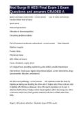 Med Surge III HESI Final Exam 1 Exam Questions and answers GRADED A&period;
