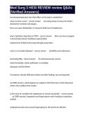 Med Surg 3 HESI REVIEW review Q&As &lpar;Verified Answers&rpar;&period;