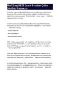 Med Surg HESI Exam 3 review Q&As &lpar;Verified Answers&rpar;&period;