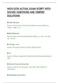 WGU D276 ACTUAL EXAM SCRIPT WITH&NewLine;SOLVED QUESTIONS AND VERIFIED&NewLine;SOLUTIONS&NewLine;