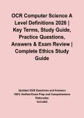 OCR Computer Science A Level Definitions 2026 &vert; Key Terms&comma; Study Guide&comma; Practice Questions&comma; Answers & Exam Review