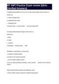 MT AMT Practice Exam review Q&As &lpar;Verified Answers&rpar;&period;