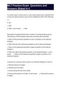 MLT Practice Exam Questions and Answers &lpar;Rated A&plus;&rpar;&period;