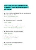 WGU D276 WEB DEV FOUNDATIONS&NewLine;COMPLETE EXAM REVIEW WITH FULL&NewLine;SOLUTIONS&NewLine;