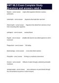 AMT MLS Exam Complete Study Questions and answers rated A&period;