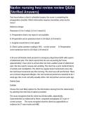 Naxlex nursing hesi review review Q&As &lpar;Verified Answers&rpar;&period;