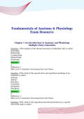 Fundamentals of Anatomy & Physiology&NewLine;Exam Resource