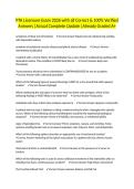 PTA Licensure Exam 2026 with all Correct & 100&percnt; Verified Answers &vert;Actual Complete Update &vert;Already Graded A&plus;