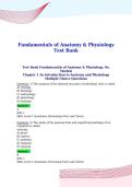 Fundamentals of Anatomy & Physiology&NewLine;Test Bank