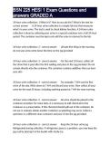 BSN 225 HESI 1 Exam Questions and answers GRADED A&period;