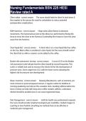 Nursing Fundamentals BSN 225 HESI Review rated A&period;