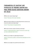 FUNDAMENTALS OF ANATOMY AND&NewLine;PHYSIOLOGY BY FREDERIC MARTINI 2026&NewLine;FINAL PAPER SOLVED QUESTIONS ANSWER&NewLine;KEY APLUS&NewLine;