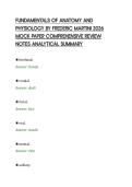 FUNDAMENTALS OF ANATOMY AND&NewLine;PHYSIOLOGY BY FREDERIC MARTINI 2026&NewLine;MOCK PAPER COMPREHENSIVE REVIEW&NewLine;NOTES ANALYTICAL SUMMARY