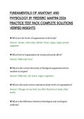 FUNDAMENTALS OF ANATOMY AND&NewLine;PHYSIOLOGY BY FREDERIC MARTINI 2026&NewLine;PRACTICE TEST PACK COMPLETE SOLUTIONS&NewLine;VERIFIED INSIGHTS&NewLine;