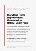 Maryland Home Improvement Commission &lpar;MHIC&rpar; PSI Exam Prep &vert; Practice Questions and Study Guide