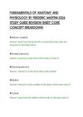 FUNDAMENTALS OF ANATOMY AND&NewLine;PHYSIOLOGY BY FREDERIC MARTINI 2026&NewLine;STUDY GUIDE REVISION SHEET CORE&NewLine;CONCEPT BREAKDOWN