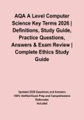 AQA A Level Computer Science Key Terms 2026 &vert; Definitions&comma; Study Guide&comma; Practice Questions&comma; Answers & Exam Review