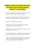 KPEERI Complete Exam Study Questions &NewLine;with 100&percnt; Correct Answers Already &NewLine;Graded A&plus; &vert; Latest Edition 