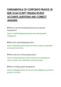 FUNDAMENTALS OF CORPORATE FINANCE 4E&NewLine;BERK EXAM SCRIPT PREMIUM REVIEW&NewLine;ACCURATE QUESTIONS AND CORRECT&NewLine;ANSWERS&NewLine;