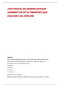 Jarvis Physical Examination and Health Assessment 8th Edition Premium Test Bank &lpar;Questions 1&ndash;194  Complete&rpar;