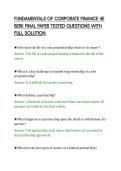 FUNDAMENTALS OF CORPORATE FINANCE 4E&NewLine;BERK FINAL PAPER TESTED QUESTIONS WITH&NewLine;FULL SOLUTION&NewLine;
