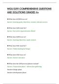 WGU D291 COMPREHENSIVE QUESTIONS&NewLine;AND SOLUTIONS GRADED A&plus;