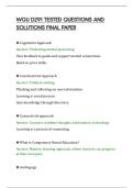 WGU D291 TESTED QUESTIONS AND&NewLine;SOLUTIONS FINAL PAPER