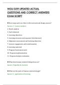 WGU D291 UPDATED ACTUAL&NewLine;QUESTIONS AND CORRECT ANSWERS&NewLine;EXAM SCRIPT&NewLine;