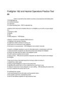 Firefighter 1&2 and Hazmat Operations Practice Test 4 Questions & Answers 2026&sol;2027 &vert; Exam Prep