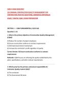 CQM-C EXAM 2026&sol;2027&NewLine;210 ORIGINAL CONSTRUCTION QUALITY MANAGEMENT FOR CONTRACTORS PRACTICE QUESTIONS&comma; ANSWERS & RATIONALES&NewLine;USACE &sol; NAVFAC CQM-C EXAM PREPARATION&NewLine;