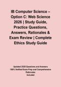 IB Computer Science &ndash; Option C&colon; Web Science 2026 &vert; Study Guide&comma; Practice Questions&comma; Answers&comma; Rationales & Exam Review