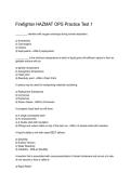 Firefighter HAZMAT OPS Practice Test 1 Questions & Answers 2026&sol;2027 &vert; Exam Prep